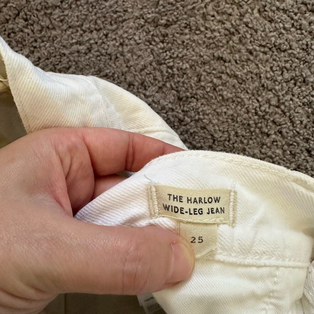 Madewell White Harlow Wide Leg Jean - Picture 4 of 10